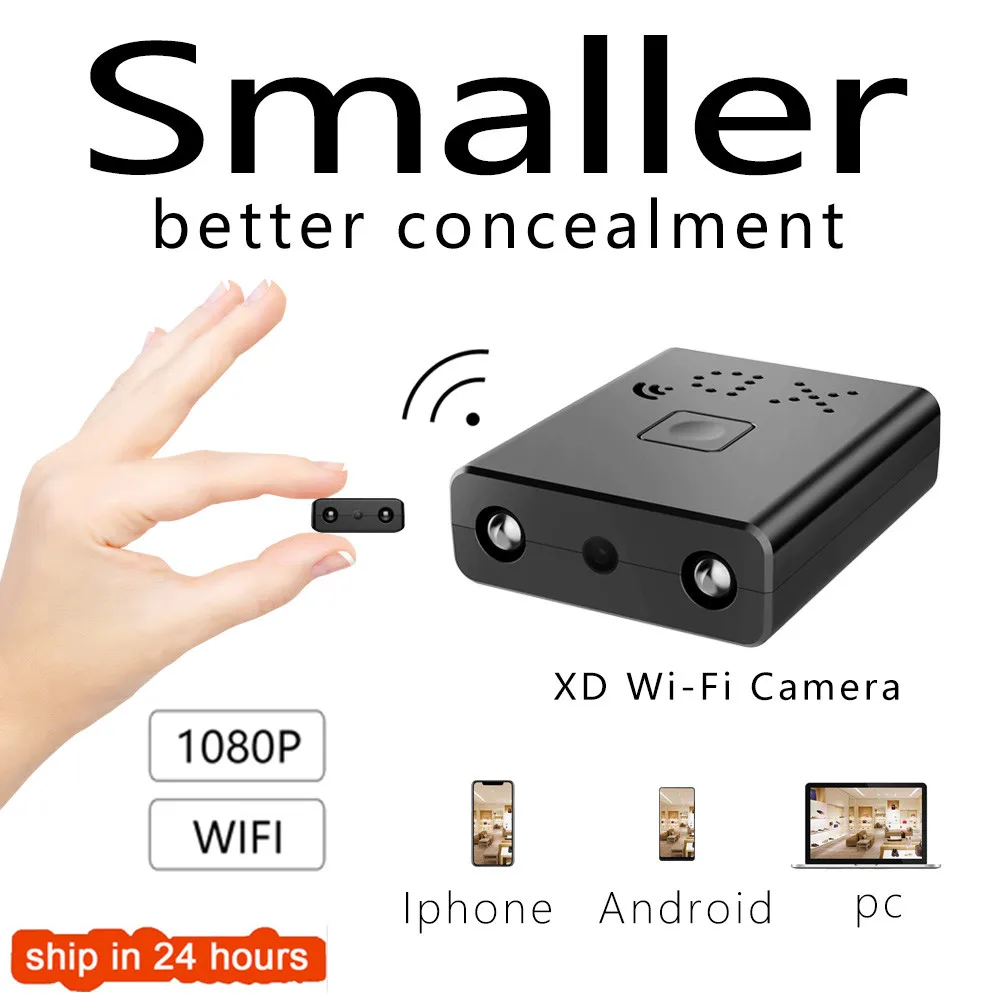 

Smallest XD Wifi Mini Camera HD 1080P Infrared Night Vision Micro Cam Surveillance IP/AP Camera Motion Detect Mini Camcorder