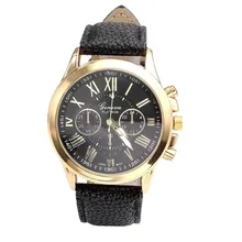 Montre femme New Watch Women Roman Numerals Faux Leather Analog Quartz Wrist Watches Quartz Watch relogio feminino Wholesale