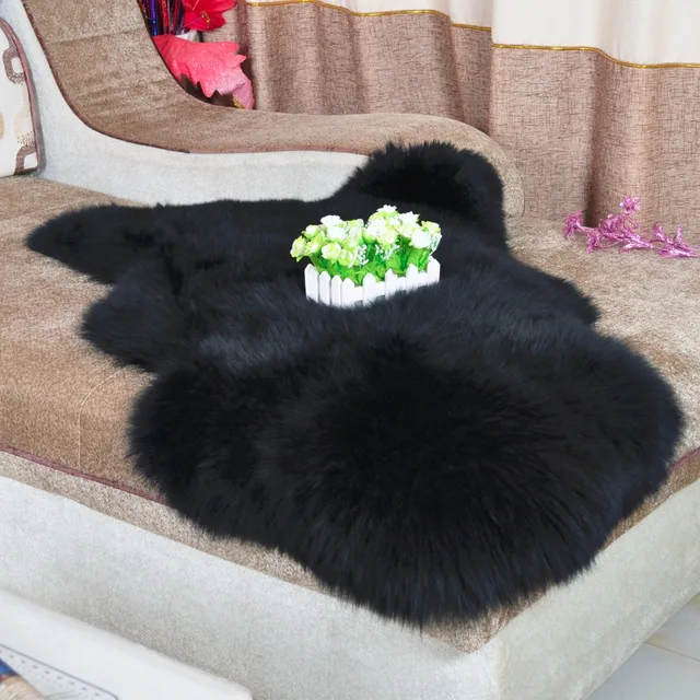 noir australie en peau de mouton tapis peau de mouton tapis rel couverture de fourrure tapis - Tapis Peau De Mouton noir australie en peau de mouton tapis peau de mouton tapis rel couverture de fourrure tapis - Tapis Peau De Mouton