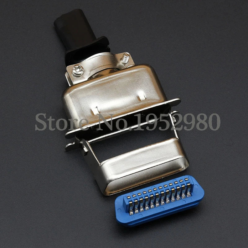 

5PCS Female Male Solder Centronics Connector 14/24/36/50Pin Ribbon Computer Cable Adapters 57-60240 with Mental Cover