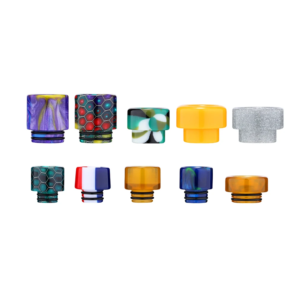 

Aleader Drip Tip Combo 10 in 1 Kit 810 Drip Tips Wide Bore Vape Mouthpiece for TFV8 Electronic Cigarette Vape RDA RDTA Tank