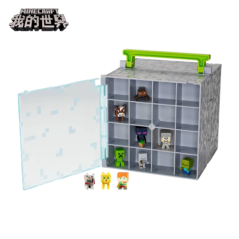 

Minecraft Dolls Coolie Doll Collection Case with 10 Pcs Mini figures for Kids Gift Toys