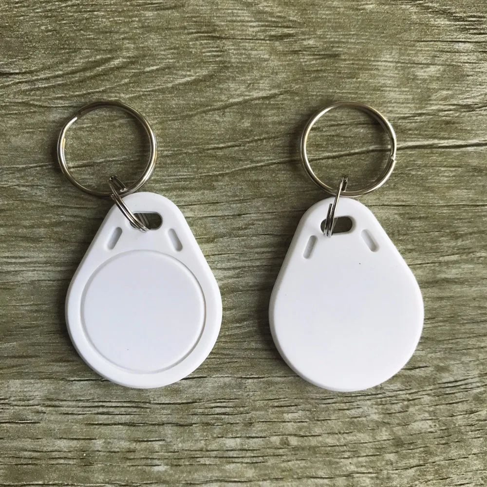 

13.56mhz HF ISO14443A White color RFID 1K Keyfob -100pcs