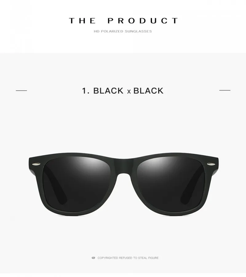 Модные поляризованные солнцезащитные очки для мужчин и женщин, очки с покрытием для вождения, черная оправа, мужские солнцезащитные очки, UV400 лучи, солнцезащитные очки