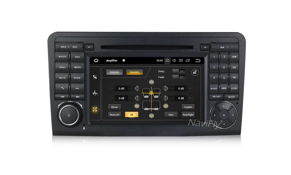 Perfect Navifly Car Multimedia Video Player Navigation GPS Android 9.0 For Mercedes/Benz/ML ML350 L450 ML500/GL CLASS W164 GL320 GL350 19