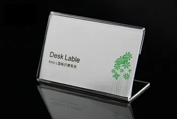 

10pcs T1.3mm L label holder acrylic label price tag card display frame stand label frame table desk sign stand label holder case