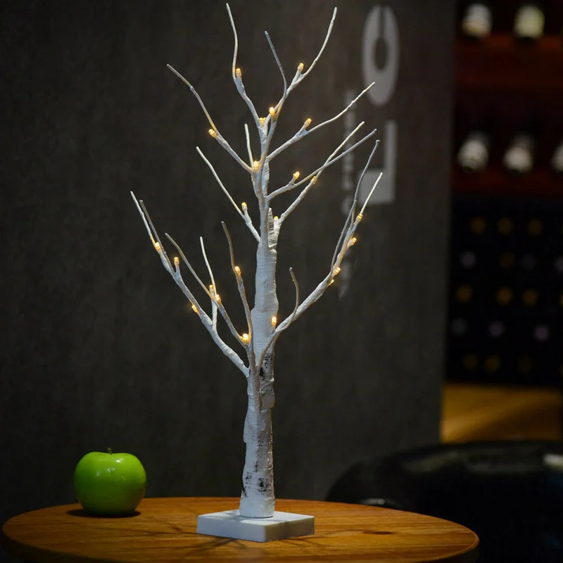 New LED Silver Birch Twig Tree Lights Warm White Lights White Branches for Christmas Home Party Wedding SF66