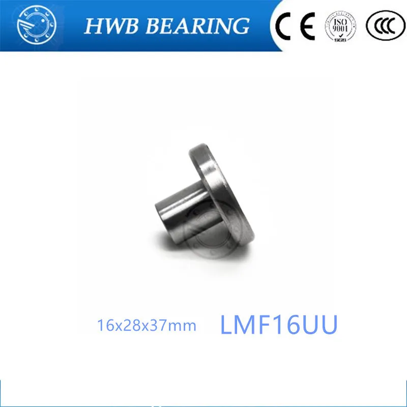 

1pcs LMF16UU LMF16 16mm round flange linear ball bearing bushing for 16mm linear shaft guide rail rod round shaft