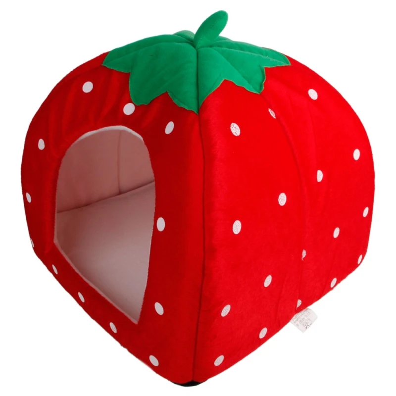Soft-Cotton-Cute-Strawberry-Style-Multipurpose-Pets-Dog-Cat-House-Nest-Yurt-Size-L-Bright-Red_1_800x800