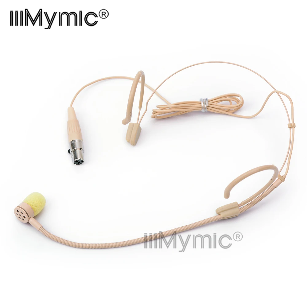 

Perfect for Singing Concert !! PRO Headset Microphone Mini 4 Pin XLR TA4F Cardioid Condenser Mic for Shure Wireless Bodypack