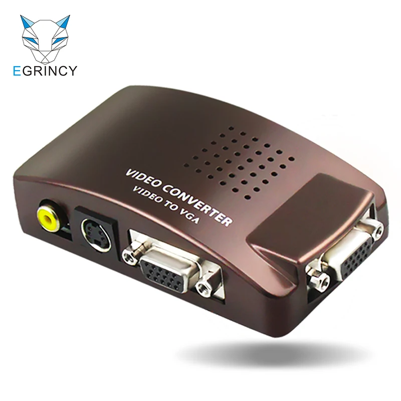 EGRINCY AV BNC to VGA Video Converter BNC S video Input to VGA Analog