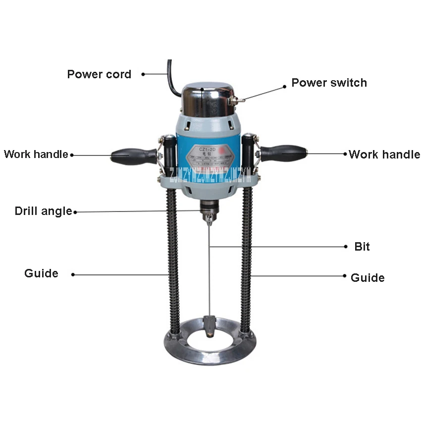 New Hot CZ1 2D 220V 50W Drilling Machine Positioning Electric Drill Clothing Fabric Drilling
