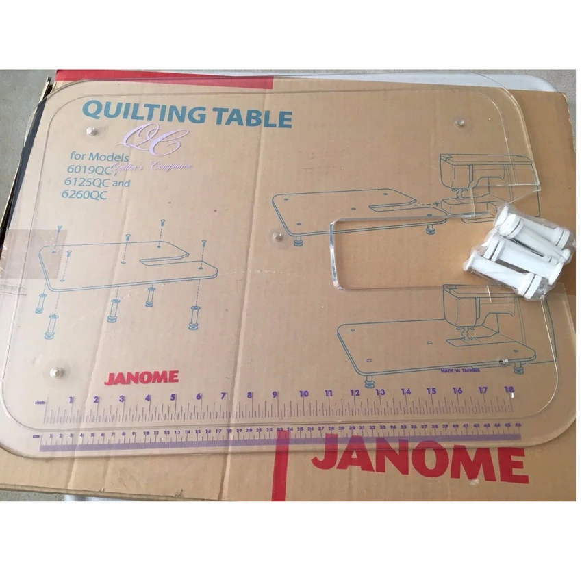 Новинка Janome стеганая 18x24 акриловая Рабочая поверхность для 6019QC, 6125QC, 6260QC