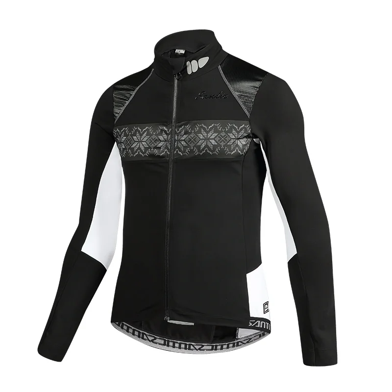 Sanitc зимняя велосипедная одежда ветронепроницаемое флисовое пальто Тепловая велосипедная сохраняющая тепло Ropa Ciclismo куртка велосипедная куртка мужская