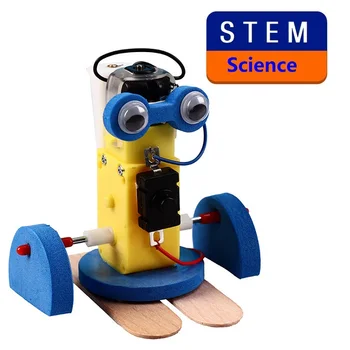

DIY Walk Robot Model Kits Kids STEM Science Experiment Toys Electric Walking Swing Robot Educational Toy Physics Experiments Toy