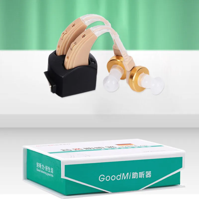 

1Pair Hearing Aids Rechargeable Sound Amplifier In Ear Hearing Aid Hearing Device For The Deaf