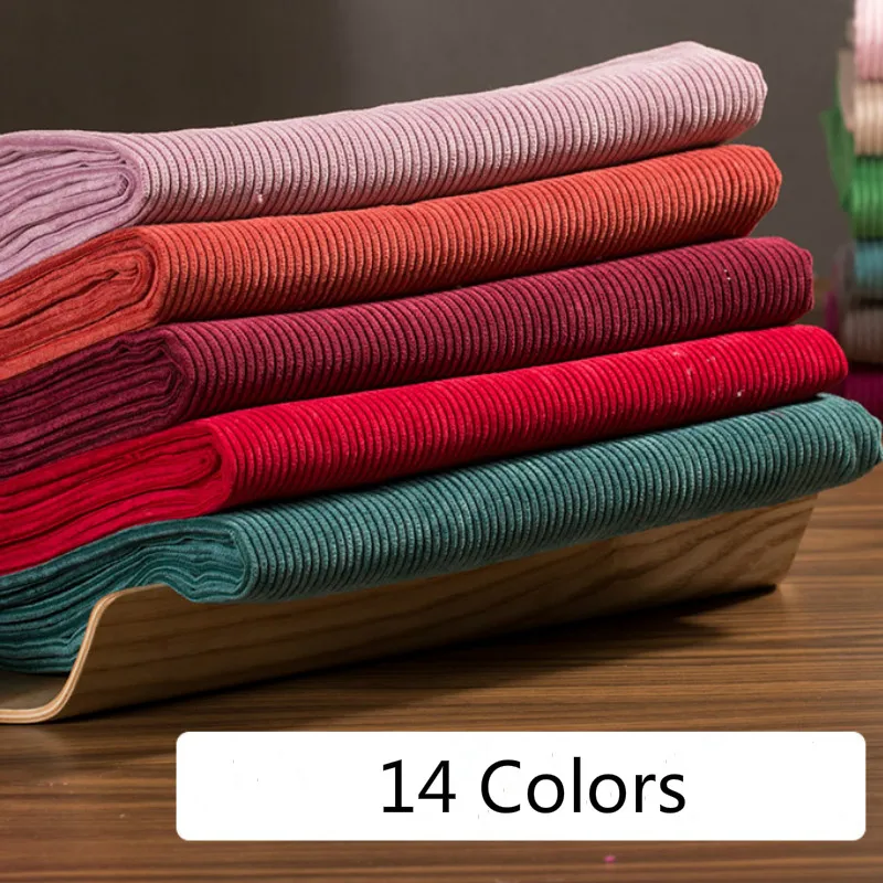 

100x150cm Thicken Corduroy Stripes Cotton Fabric DIY Handmade Sewing Clothes Bags Supplies Decoration Stoffe Meterware