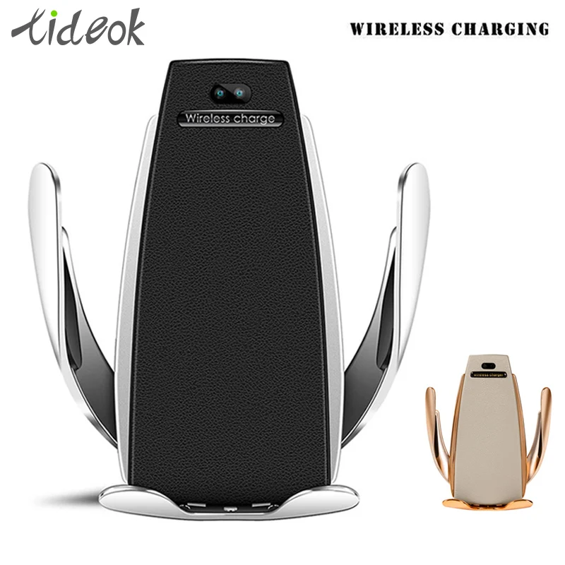 

Automatic Clamping Car Phone Holder Wireless Charging Car charger Holder Mount Air Vent for iPhone Xs Max XR Samsung Fast Charg