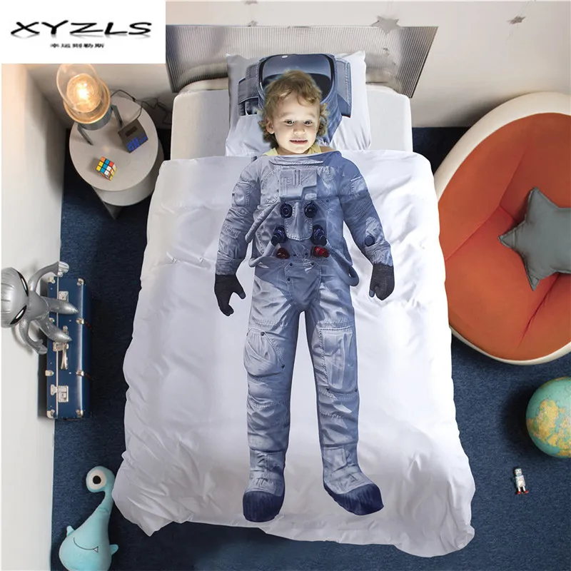 

XYZLS Creative Kids Bedding Sets Ballet Astronaut Digital Printing Duvet Cover Pillowcase Twin Queen Size 2/3PCS Bedclothes