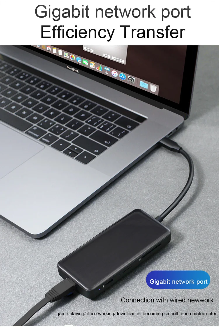 WOWCASE 7 портов USB C концентратор 3,0 USB мульти HDMI адаптер док-станция для Macbook Pro Air Компьютерные аксессуары TF SD ридер порт PD зарядка