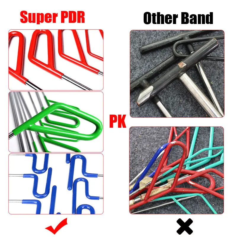 PDR инструменты 1 шт. синий цвет PDR стержни крючки 47 см длина 8 мм диаметр Автомобиля Лом Авто тела вмятин Инструменты для ремонта