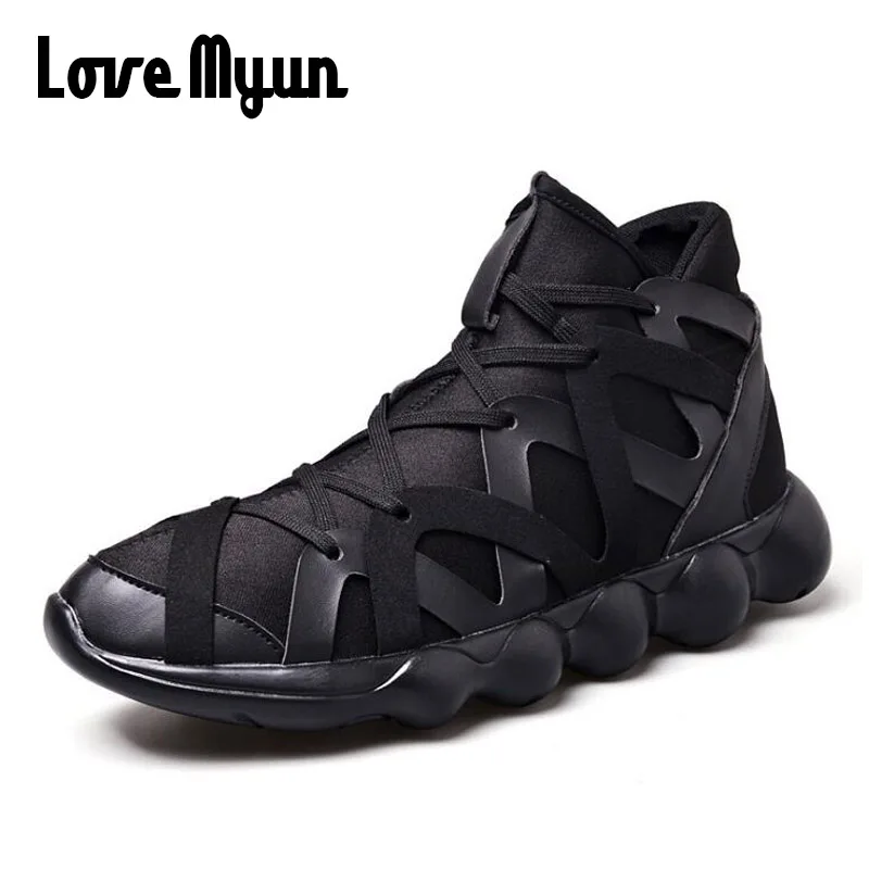 

2018 New fashion men Round Sole sneakers Mens casual Street dance shoes Breathable shoes casual Youth boys light shoes WD-16