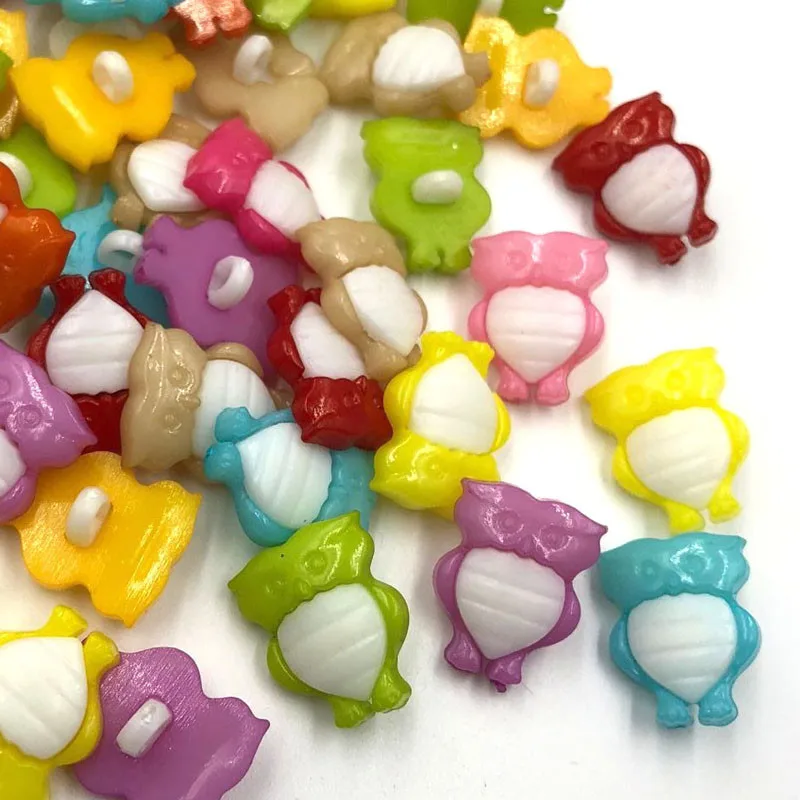 

New 10/50/100pcs Owl animal button craft/sewing/baby lot mix PT150