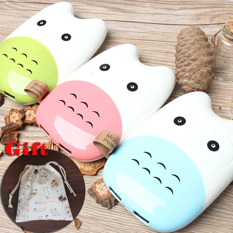  SA12 Cute Cartoon TOTORO Power Bank 12000mAh Mobile External Battery Backup Universal Charger For Mobile Phones Xiaomi iPhone 