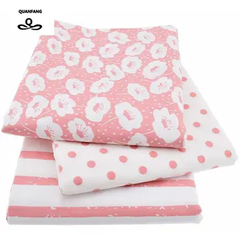 

QUANFANG Printed Twill Cotton Fabric For patchork Sewing Quilting/Baby Children Bed Sheet/Sleepware/Curtain/ Material Half meter