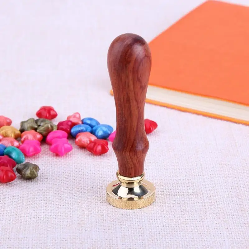  Retro Sealing Wax Stamp Blessing Word Wedding Post Invitation Decorative Ancient Seal Stamps with W - 32899531410
