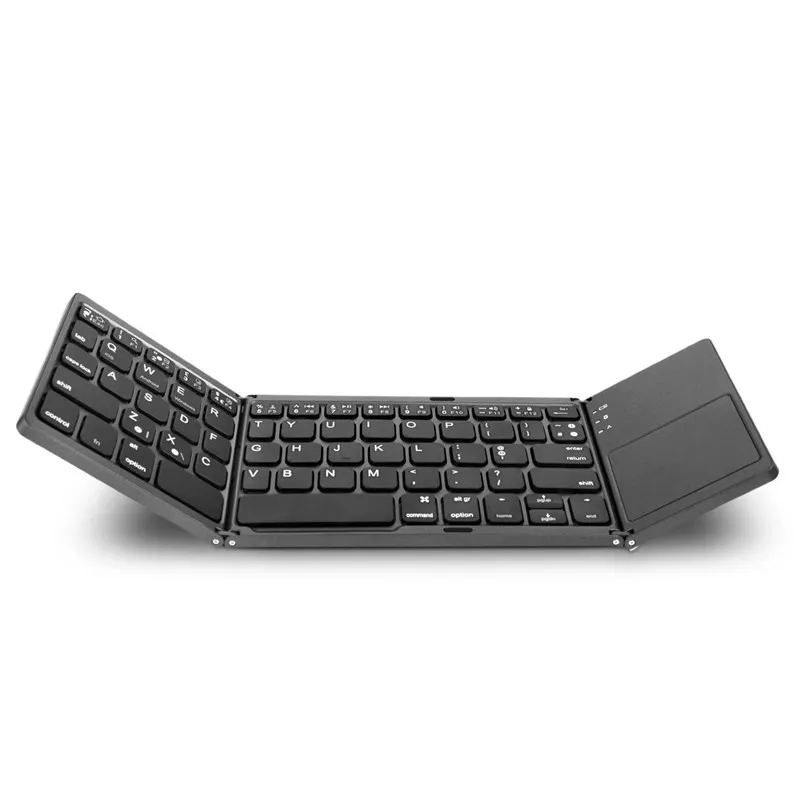 

A18 Mini Portable Twice Folding Bluetooth Keyboard BT Wireless Foldable Touchpad Keypad for IOS/Android/Windows ipad Tablet