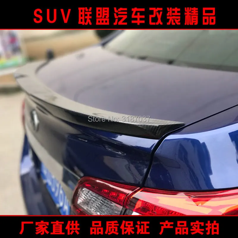 

For subaru Legacy Spoiler 2016-2017 Carbon Fiber Rear Roof Spoiler Wing Trunk Lip Boot Cover Car Styling