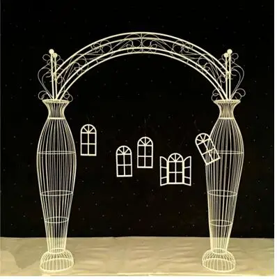 Европейский арочный каркас железная Арка из ротанга необычная рамка свадебный фон лесная серия свадебный реквизит - Цвет: shelf