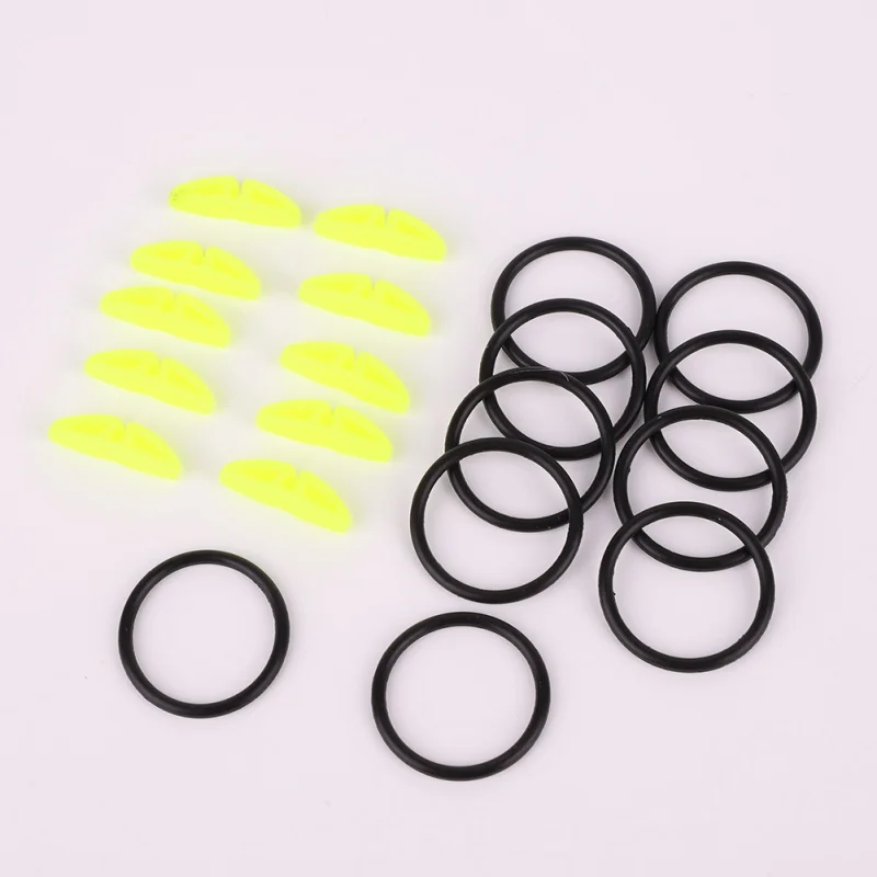 

10 sets Hook Secure Keepers Holders Lures Jig Hooks Safe Keeping for Fishing Rod (10 rubber rings+10 hook device) Hy