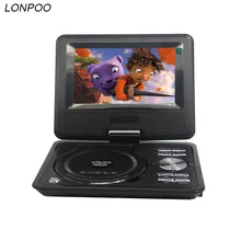 LONPOO 7 inch Portable DVD VCD Player with TFT Screen Display Support TV VCD CD MP3/4 USB GAME Mobile TV home DVD player