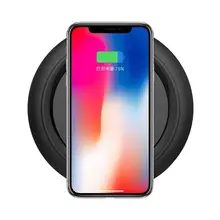 Мини QI Беспроводное зарядное устройство для iPhone 8 iPhone X для телефона samsung Ультратонкий USB Автоматическая зарядка телефона чехол для iPhone