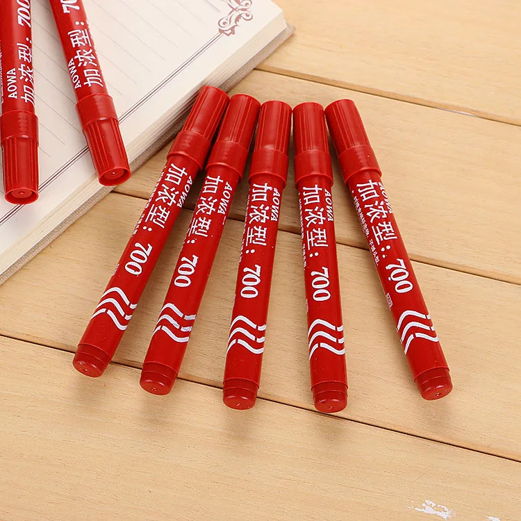 3 шт. милые цветные маркеры Kawaii, креативные двойные маркеры для рисования, детский подарок, корейские канцелярские принадлежности для офиса и школы - Цвет: red