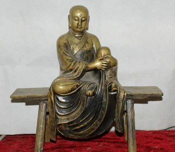 

USPS to USA S1940 16 " Chinese Buddhism Copper Ksitigarbha Boddhisattva Netherworld Leader Statue