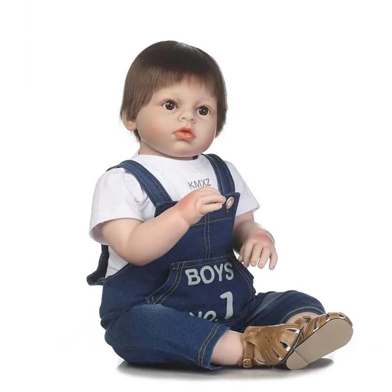 28 дюймов ручной работы куклы для мальчиков реалистичные силиконовые Reborn Baby
