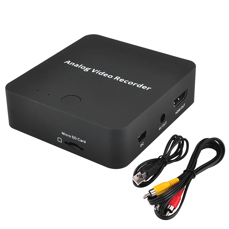 

Recorder Analog to Digital Audio Video Capture Card Converter For VHS VI8 Camcorder Converts Old Video Tapes into Micro SD TF
