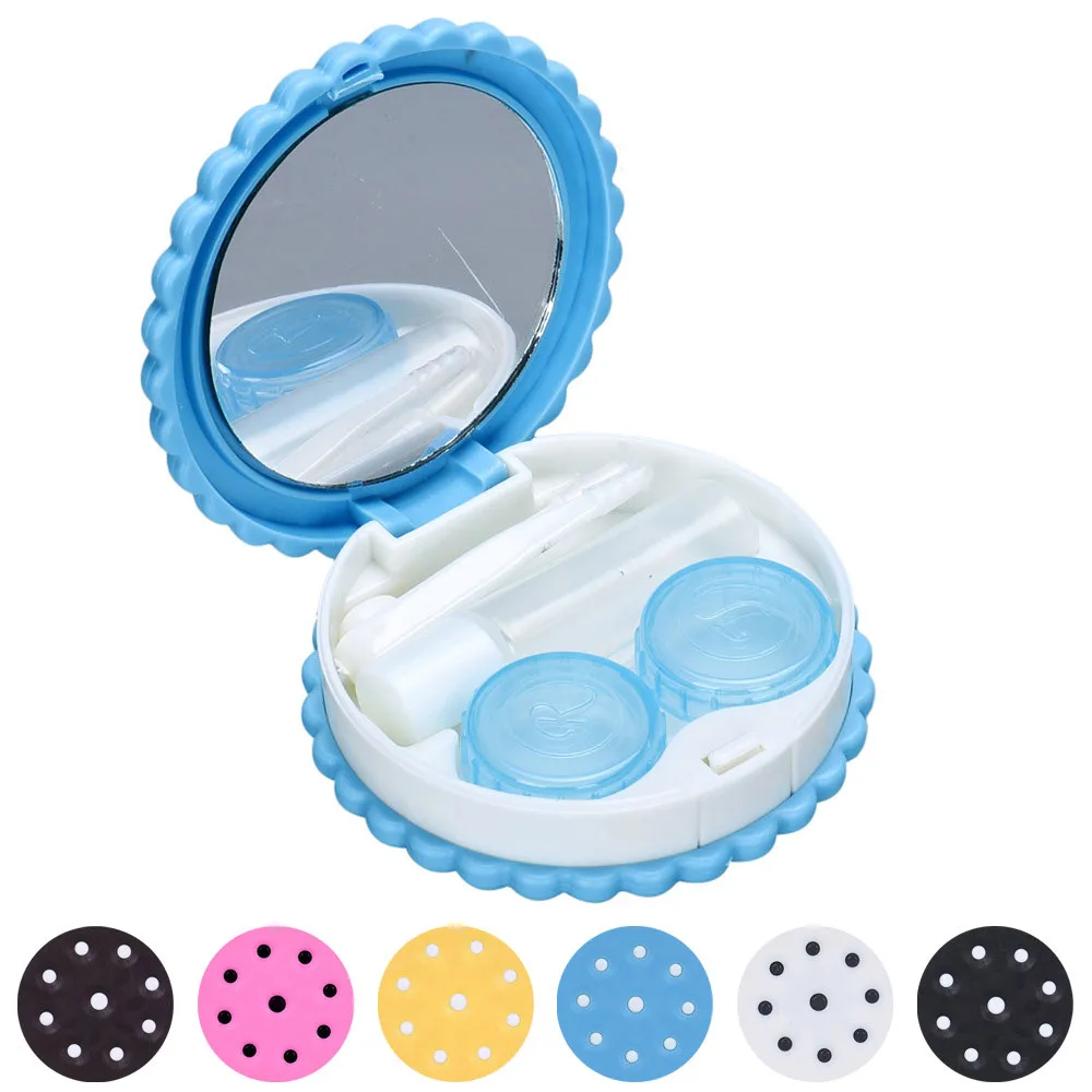 Cartoon Cute Pocket Mini Contact Lenses Case Travel Kit Easy Carry