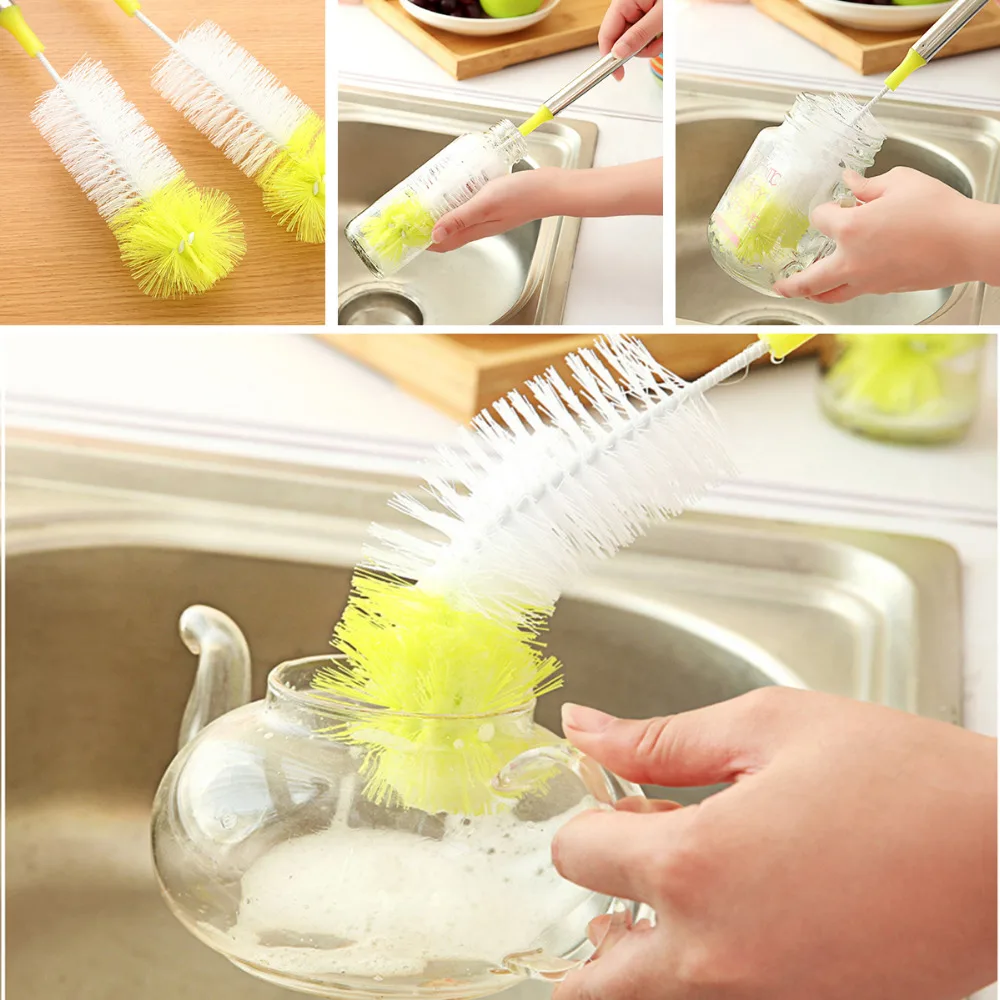 Long Bottle Cleaning Brush Home Brew Long Handle Scrubbing Washing Hot Bottle Cleaning Brush