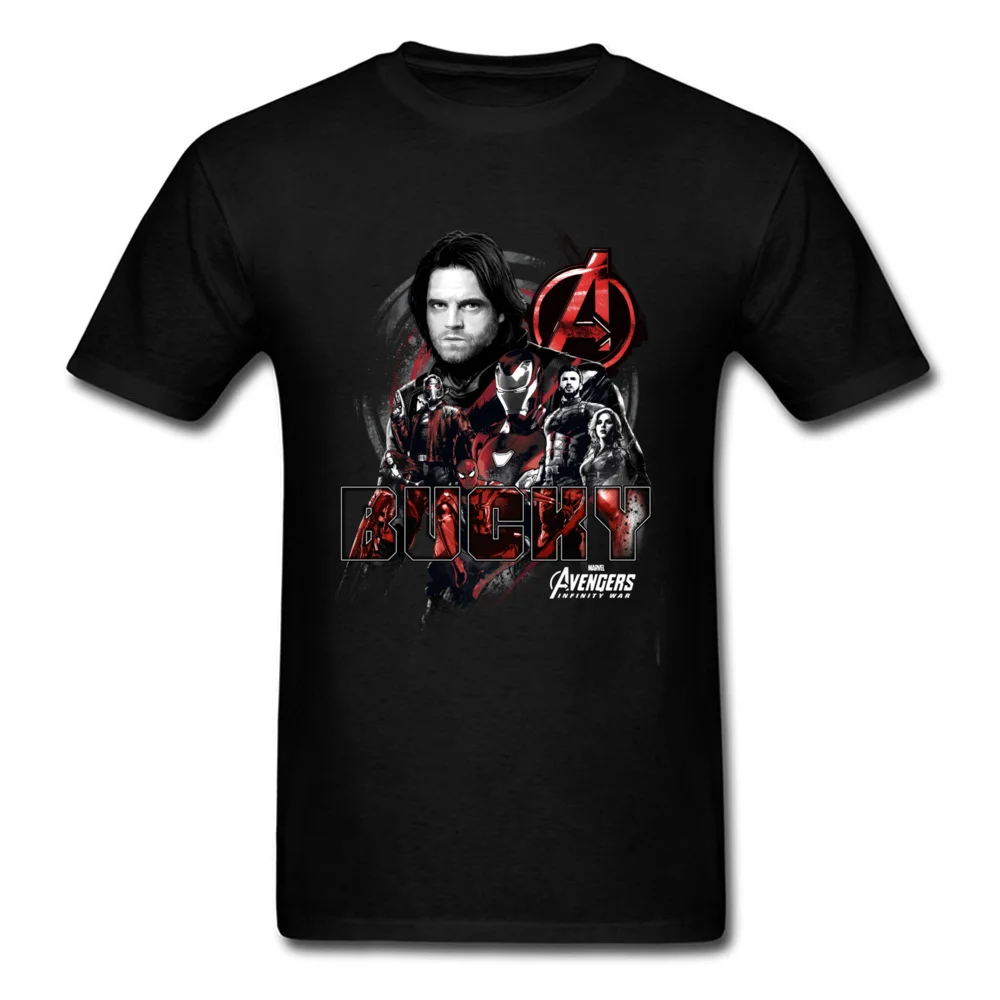 Europe Star Wars Bucky Crew Tshirts On Sale Summer Short Sleeve Crew Neck Tops & Tees Pure Cotton Adult Simple Style Tops Tees Bucky Crew black