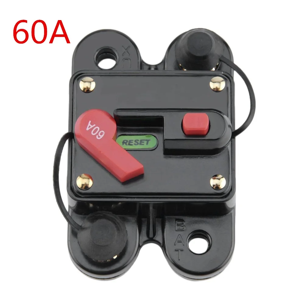 50A 60A 80A 100A 125A 150A 200A optional Car Audio Inline Circuit Breaker Fuse for 12V Protection SKCB-01-100A hot sale - Цвет: Темно-серый