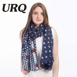 [Urq] Новый американский флаг шарф США Флаги вискоза шарфы пашмины шали длинный шарф для леди V7A18800