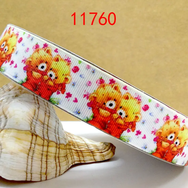 2016 новое прибытие мультфильм цветы печатных grosgrain ленты аксессуары для волос 50