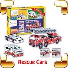 Подарок DIY аварийные спасательные машины 3D головоломка модель машины пазл развивающий для детей Обучение Семья работать вместе IQ игра