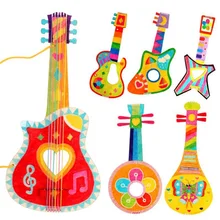 DIY Детская мини-гитара игрушки ручной работы для детей Gitaar живопись ребенок укулеле детский сад ремесла обучающие средства раннего образования игрушка