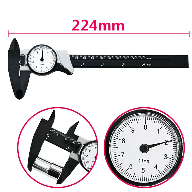 Штангенциркуль 0-150 мм/0,1 Ударопрочный пластиковый штангенциркуль метрический микрометр измерительный инструмент