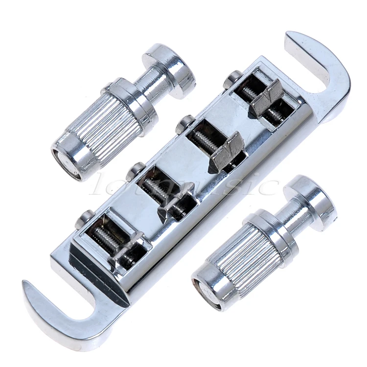 

New Chrome Wrap Around Bridge Tailpiece Stop Bar 4 String Bass Bridge Tailpiece